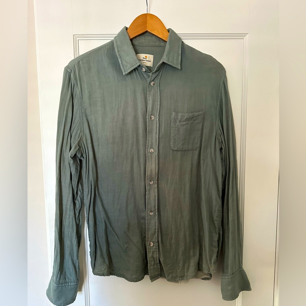 Marine Layer soft green shirt Size M/L